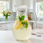 Кувшин 1л "Bistro" с прозрачной пластиковой крышкой, в коробке