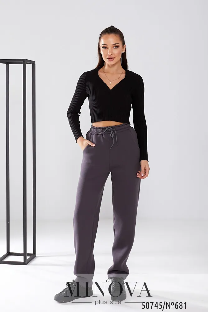 Брюки 681-темно-серый Minova