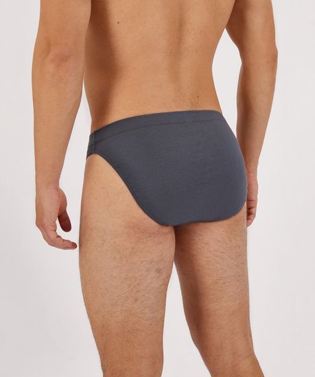 Мужские трусы (3шт) слипы спорт Atlantic 3BMP-322, белый+серый+графит