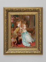 Картина на стену для интерьера на холсте "Золотой век" в классической раме 41*51 см