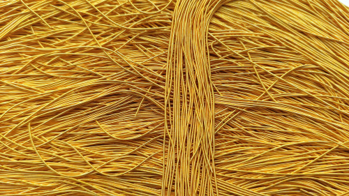 Канитель мягкая цвет золото  0.8мм