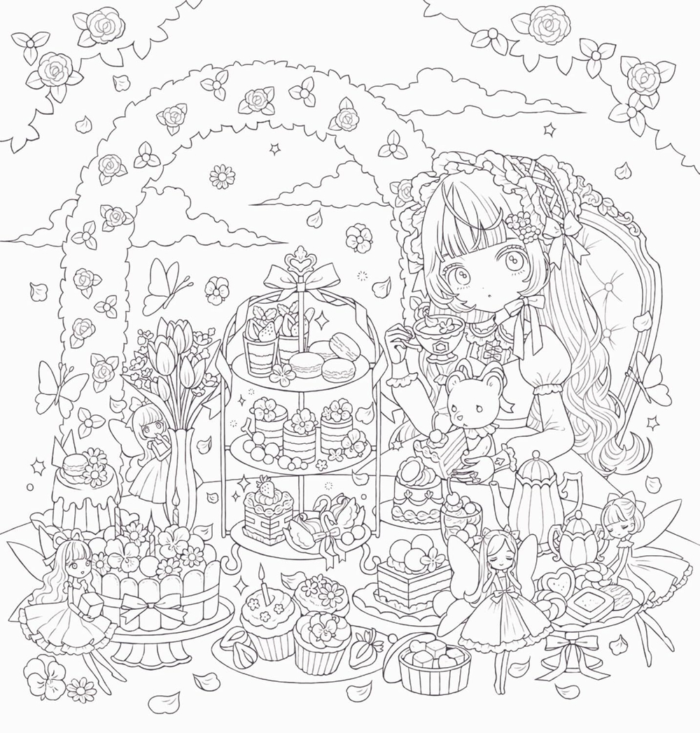 Romantic Gothic. Coloring book