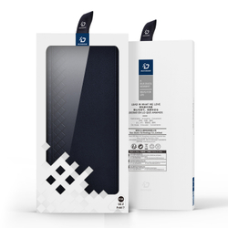 Чехол синего цвета с премиальной искусственной кожи с MagSafe от Dux Ducis для Samsung Galaxy Z Fold 7, серия Bril Series Case (версия с S Pen)