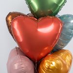 Шар (19''/48 см) Сердце, Медный, Бохо, 1 шт.