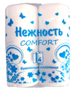 БУМАЖНОЕ ПОЛОТЕНЦЕ НЕЖНОСТЬ 2СЛ 4РУЛ