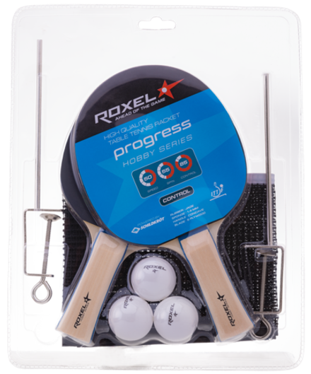 Набор для настольного тенниса Hobby Progress, 2 ракетки, 3 мяча, сетка