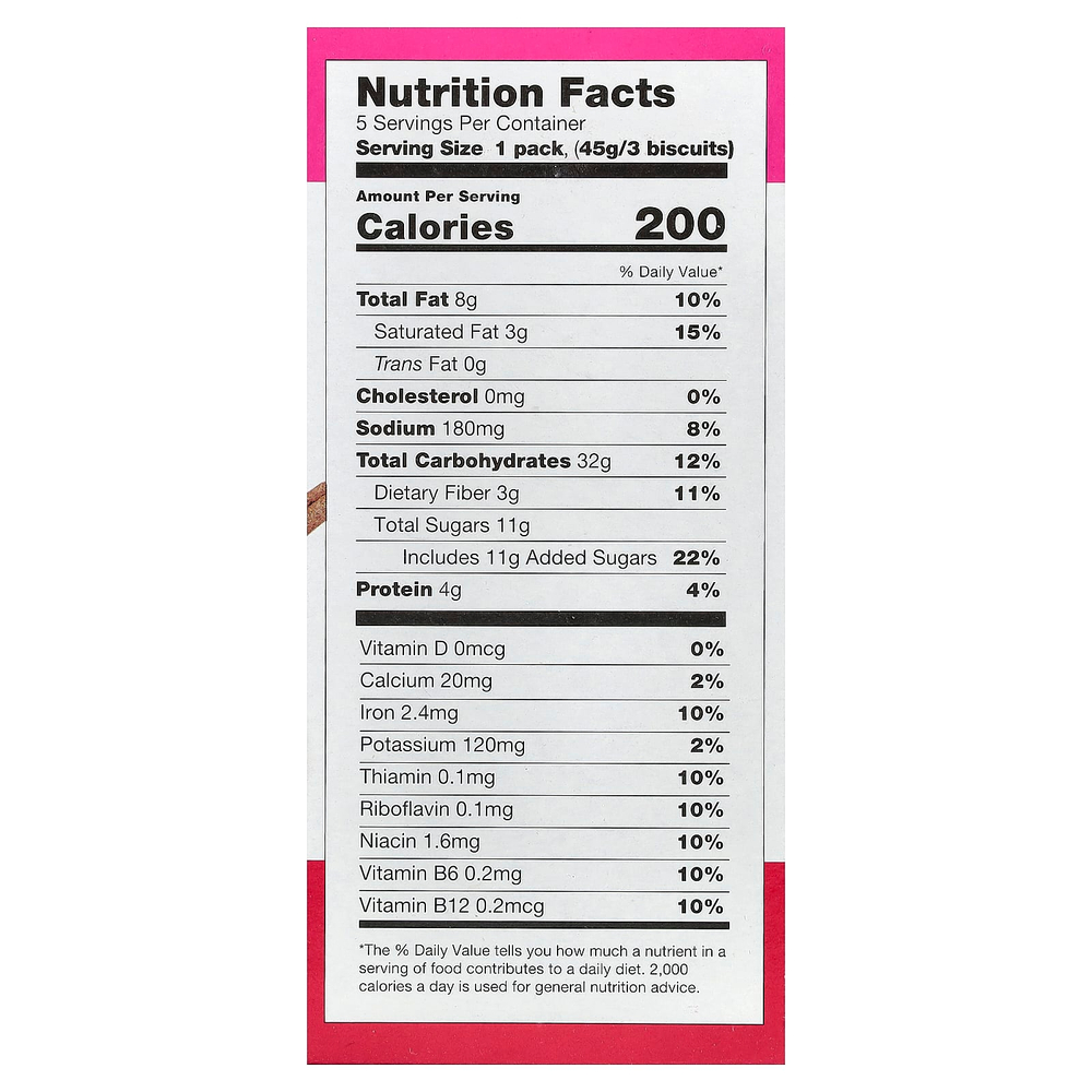 Sweet Loren's, печенье для завтрака, с корицей и сахаром, 5 пакетиков по 45 г (1,6 унции)