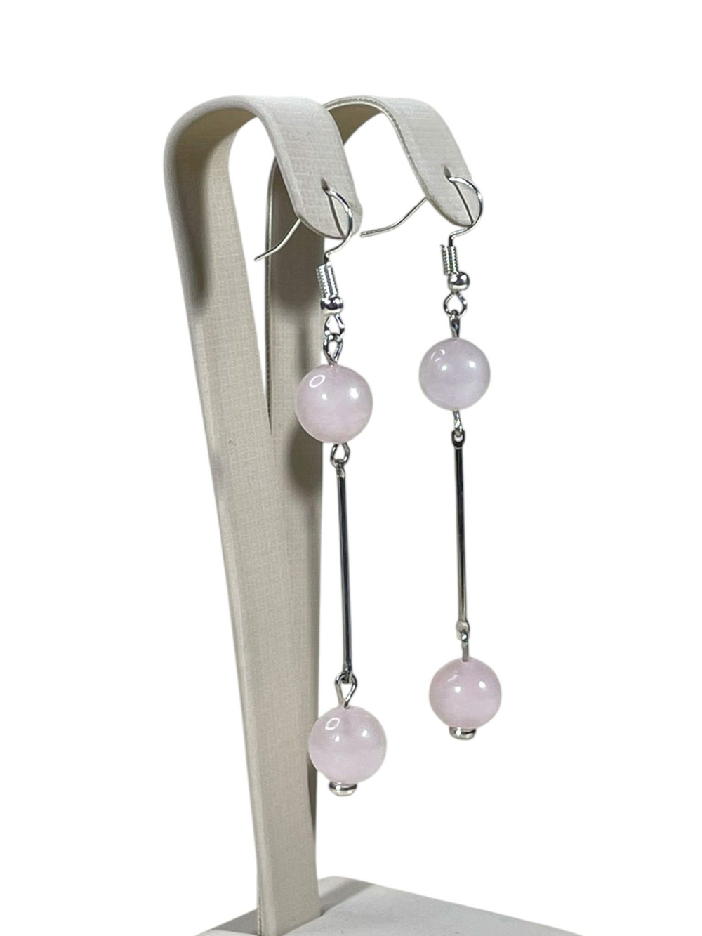 Серьги кварц с палочкой