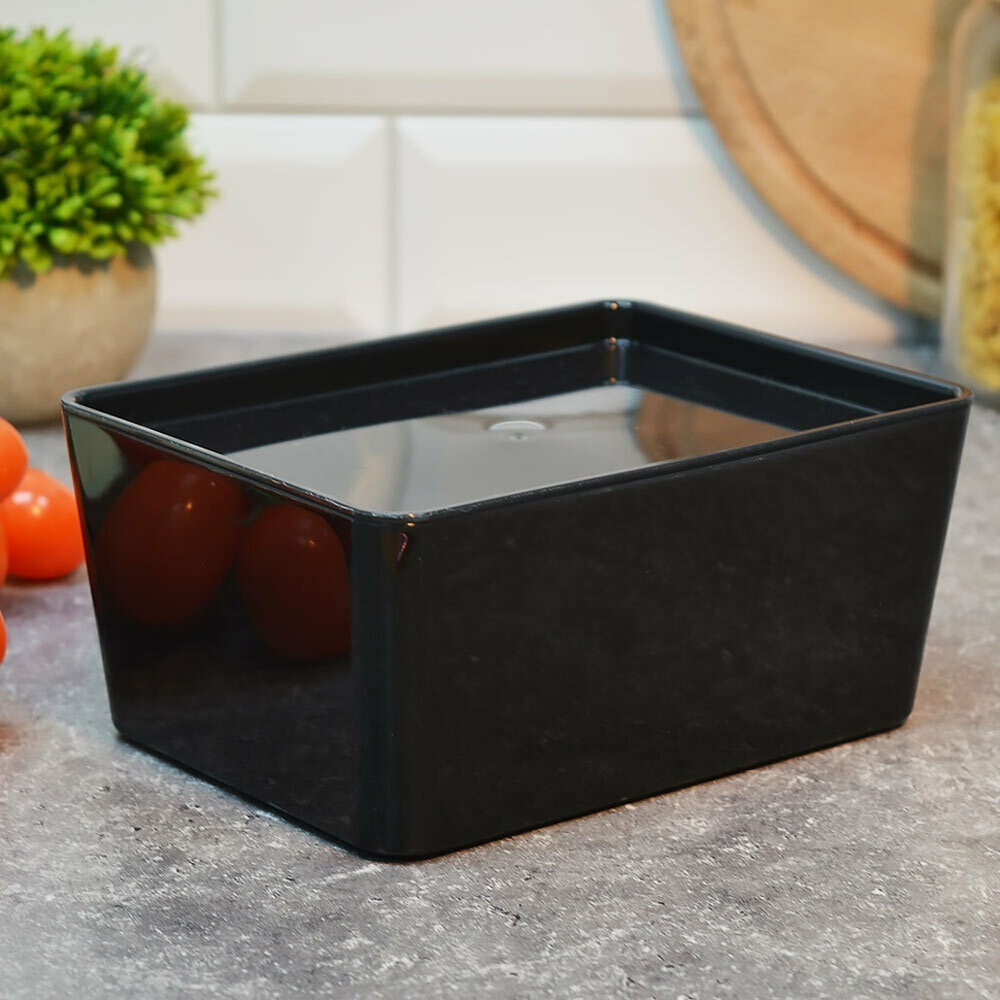 Контейнер для хранения 1,5л "Versa", прозрачно-черный