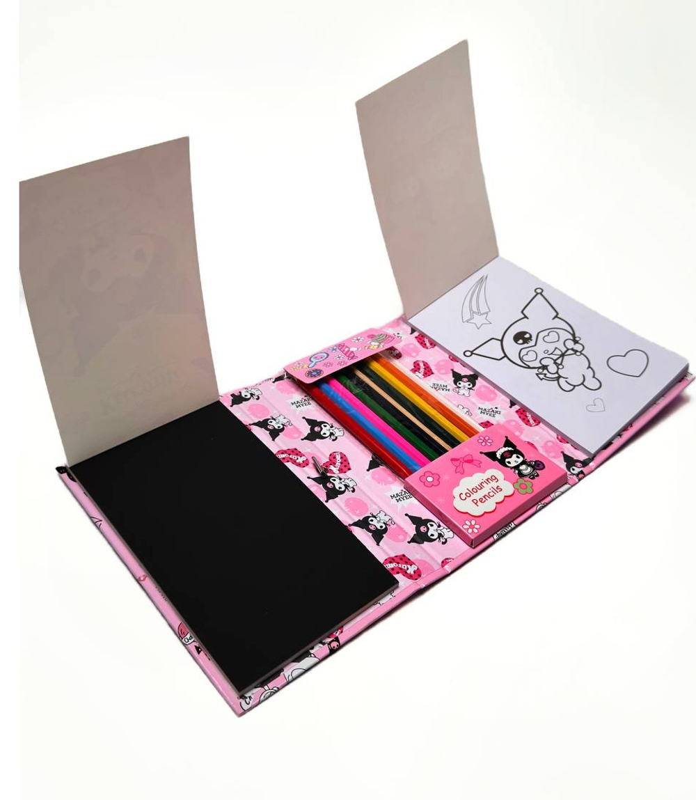 Раскраска с карандашами "Куроми" 19 см оптом