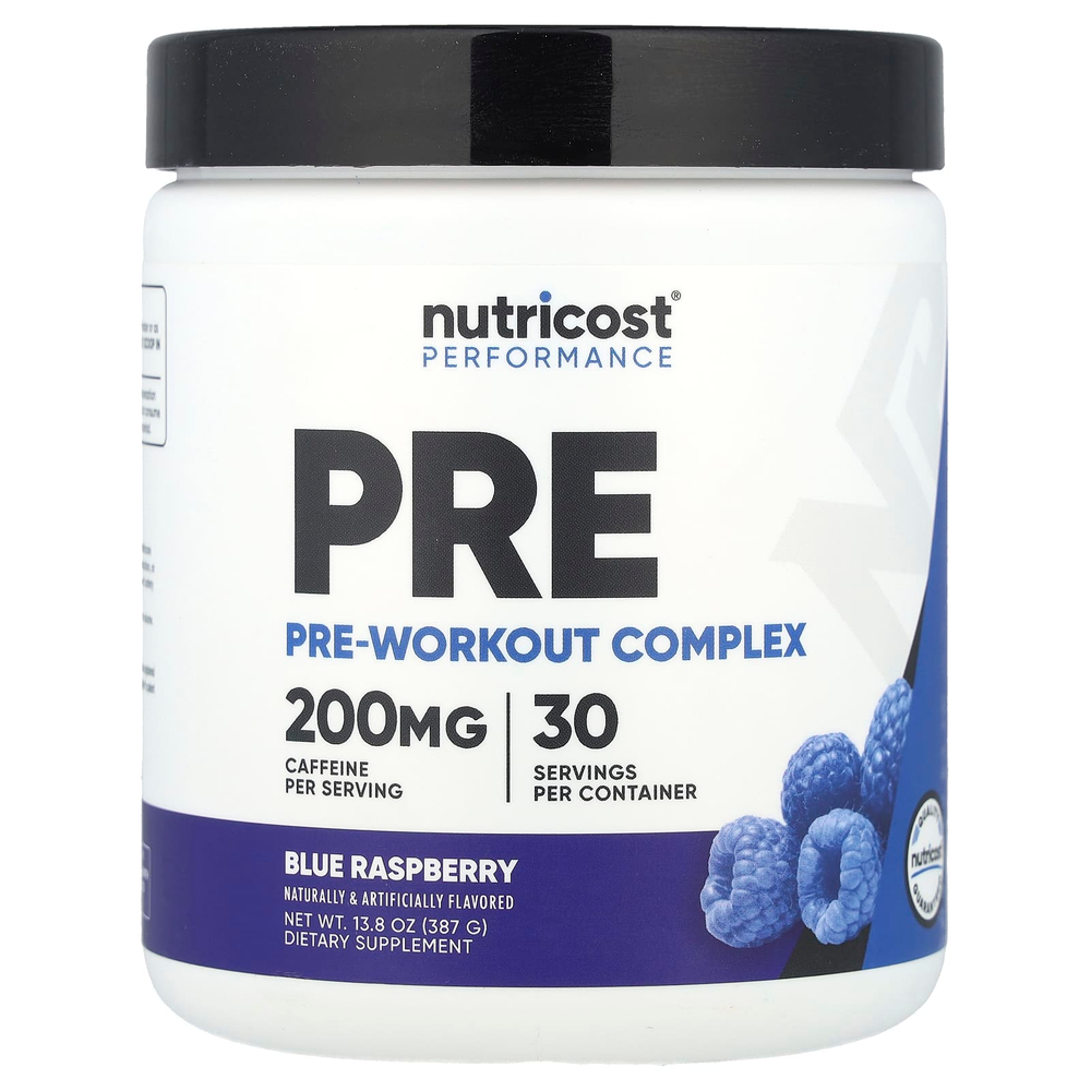 Nutricost, Performance, предтренировочный комплекс, голубая малина, 387 г (13,8 унции)