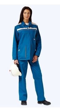 Костюм женский "Высота" брюки (морская волна/бежевый)