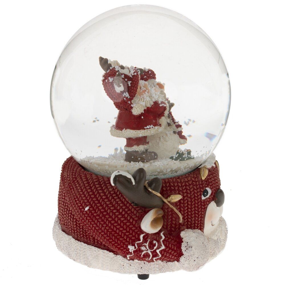 GAEM Фигурка декоративная "Дед Мороз" в стекл шаре (ключ,муз), L11 W10 H14 см