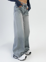 Джинсы LOLOBLUES 18165 широкие однотонные с градиентом