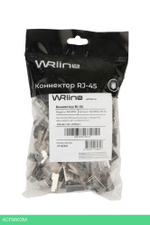 Коннектор WRline RJ45 100шт в упаковке прозрачный (WR-8P8C-5E-SH)