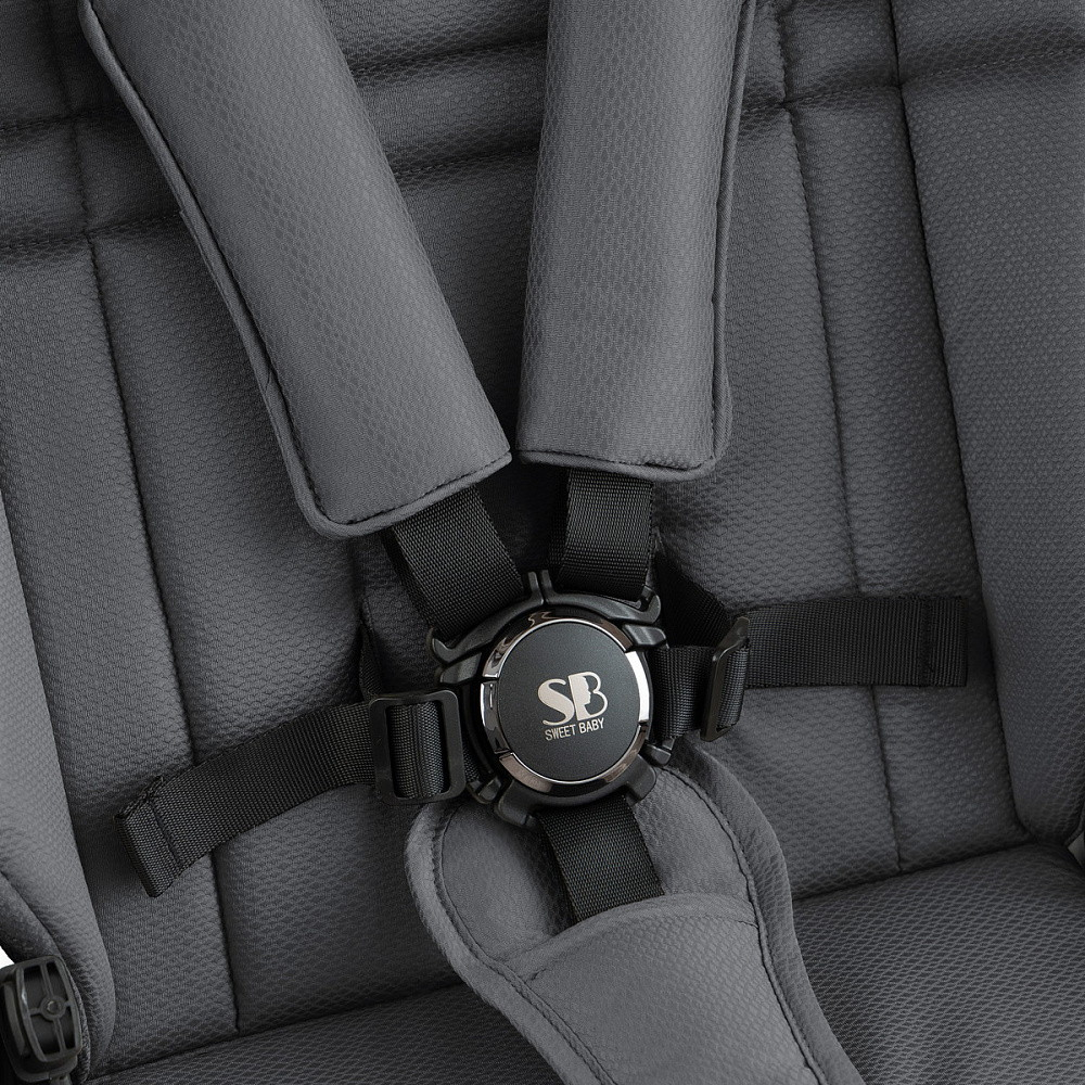 Коляска 4 в 1 Sweet Baby Ricci Air + автокресло Elegante Plus с базой i-Size ISOFIX DK780 Steel Grey (Air)