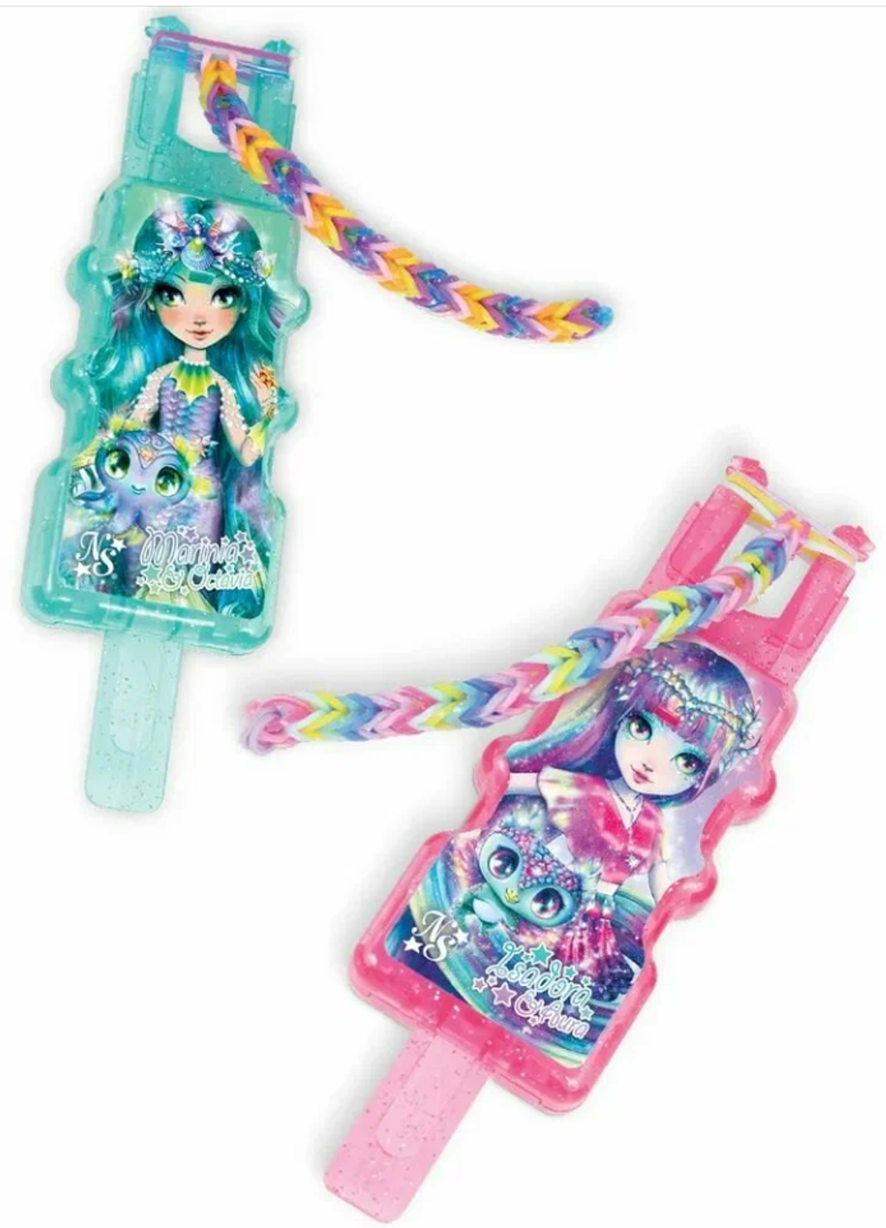 Детский большой игровой набор для творчества Плетение браслетов из резинок, серия Space, марка Nebulous Stars