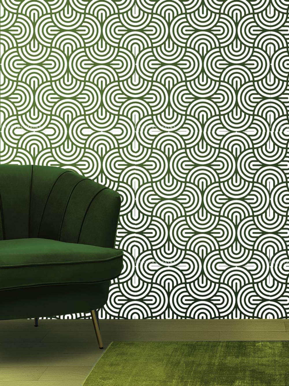 Трафарет для стен из пластика многоразовый 036