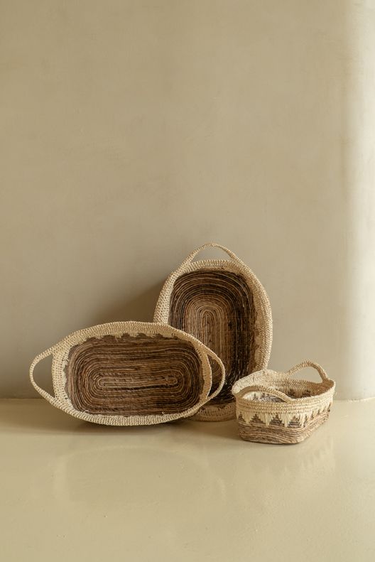 Сет из трех овальных корзин / Bohemian Lovers