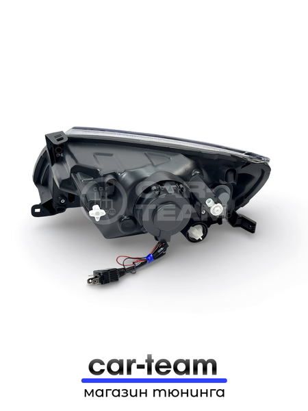 Фары на Лада Гранта передние с Bi LED модулями 3.0 дюйма, черная маска (под ключ)