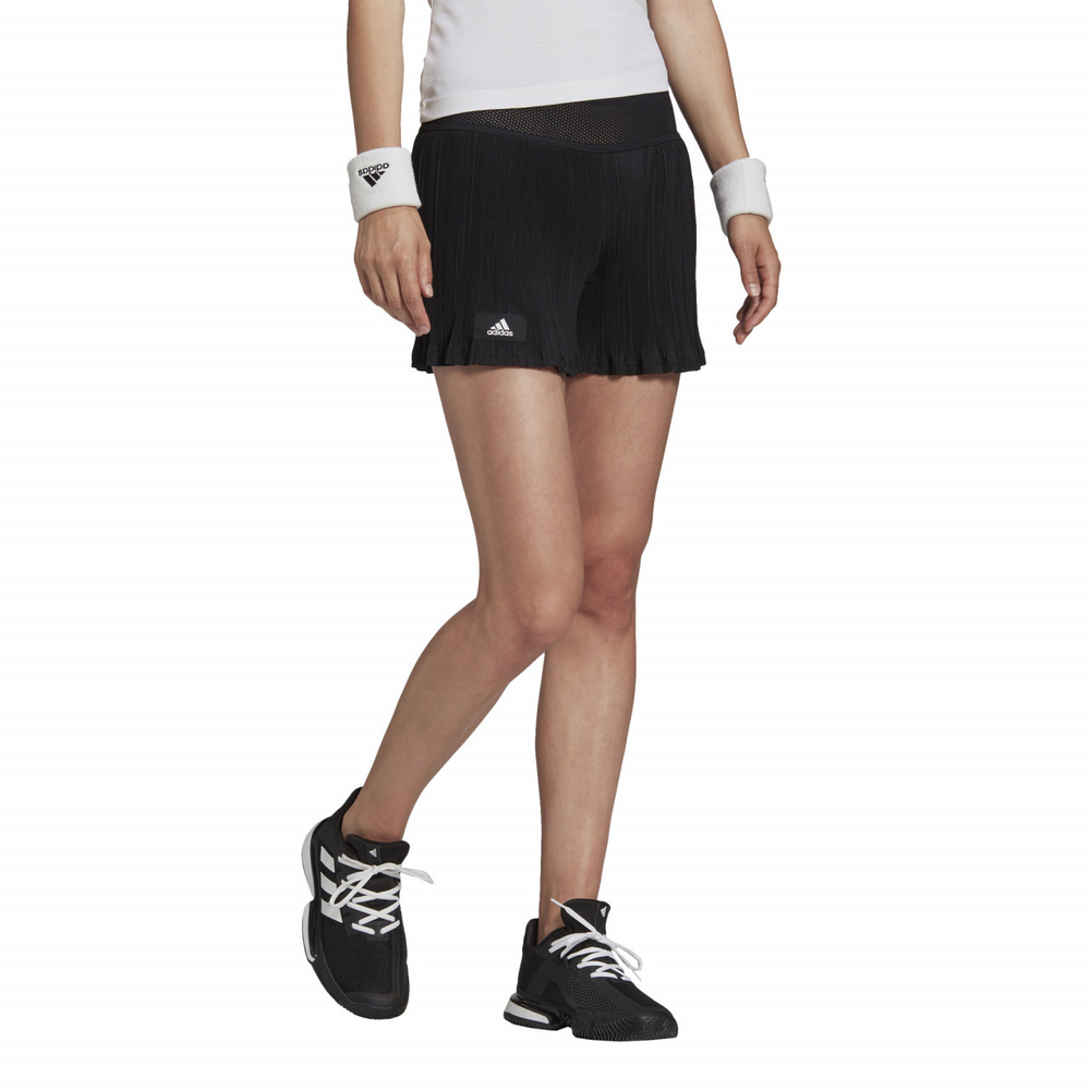 Женские Шорты теннисные Adidas W Plisse Shorts - черный