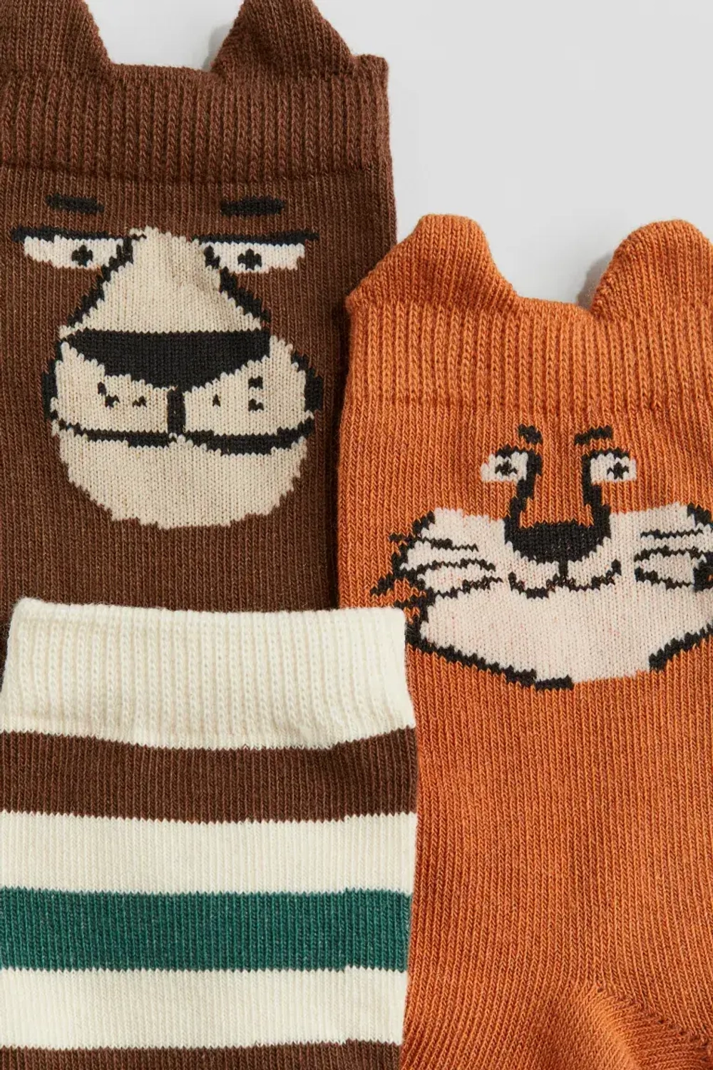 H&M Набор из семи пар носков, коричневый