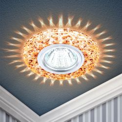 DK LD4 TEA/WH Светильник ЭРА декор c белой светодиодной подсветкой, чай | Встраиваемые LED светильники