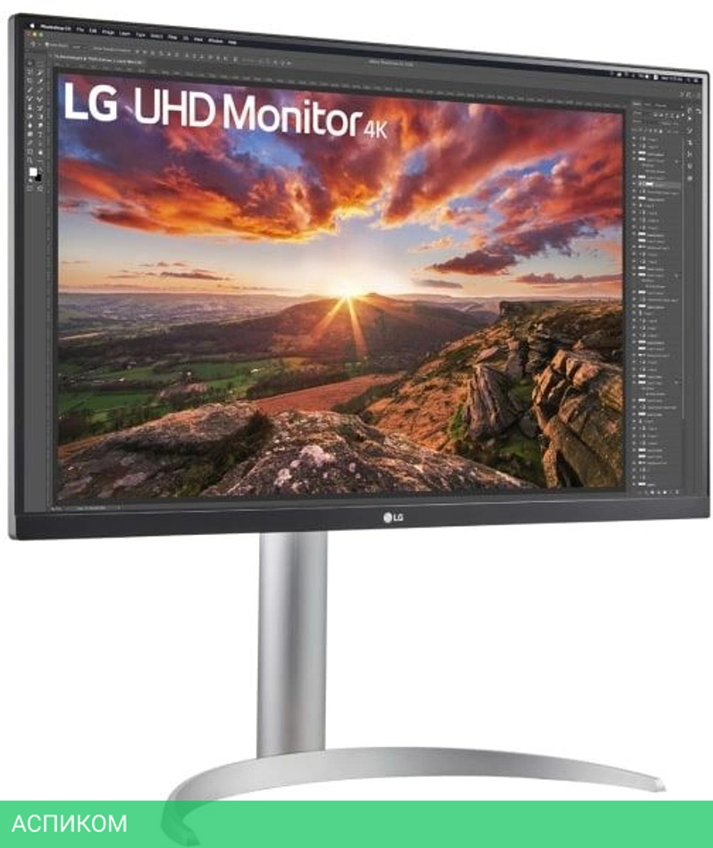 Монитор LG UltraFine 27UP850K-W черный (27UP850K-W)