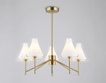 Светильник подвесной LH57133/5 BS/FR латунь/белый матовый E14/5 max 40W D650*590