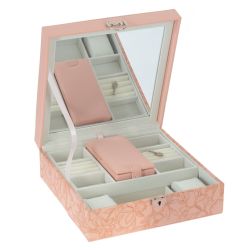 GAEM Шкатулка для украшений с дорожным футляром, L25 W25 H9 см