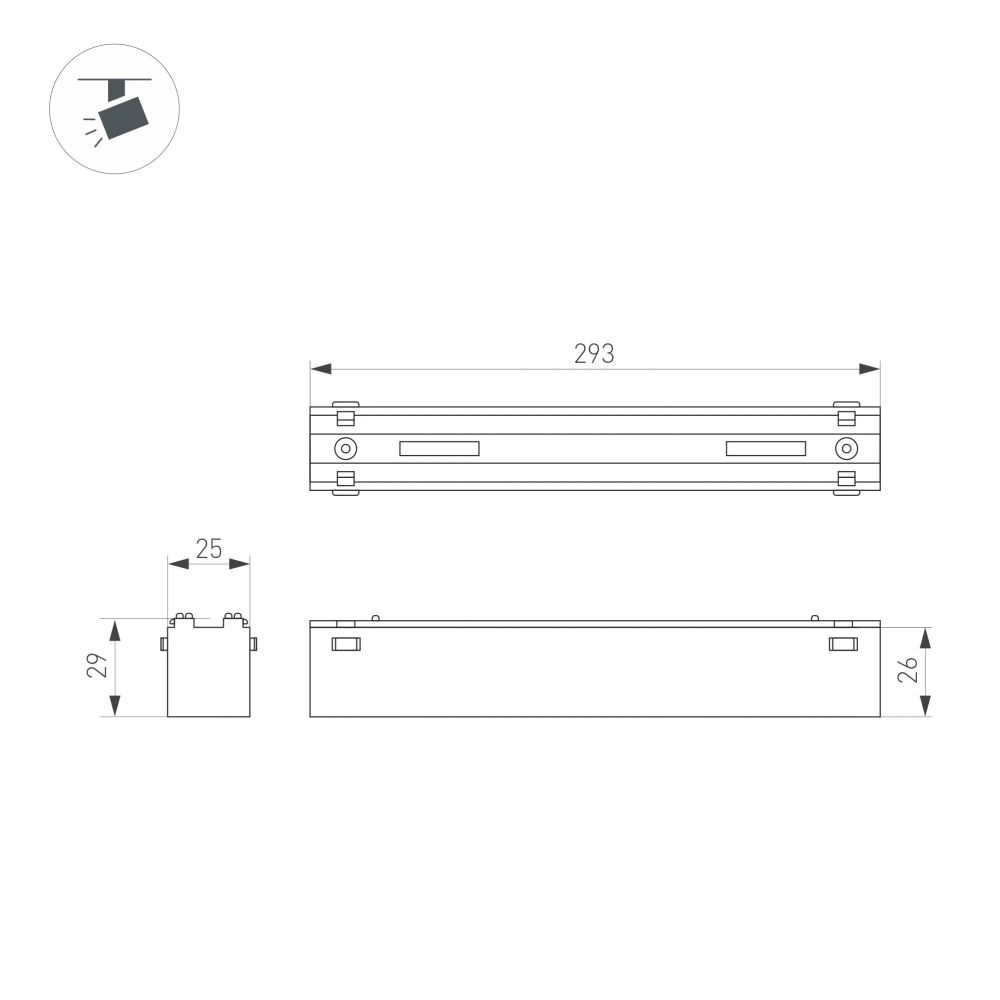 Светильник MAG-VIBE-FLAT-L293-12W Day4000-MIX (BK, 100 deg, 48V, TUYA Zigbee) (Arlight, IP20 Металл, 5 лет) 044178