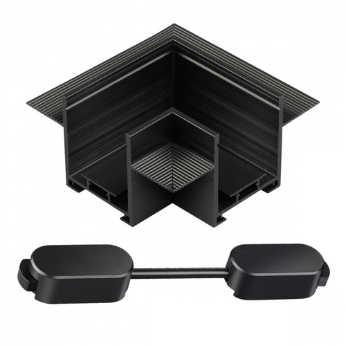 135274 SHINO NT24 093 черный Соединитель угловой "L" для шинопровода встраиваемого в ГКЛ IP20 24V EASY