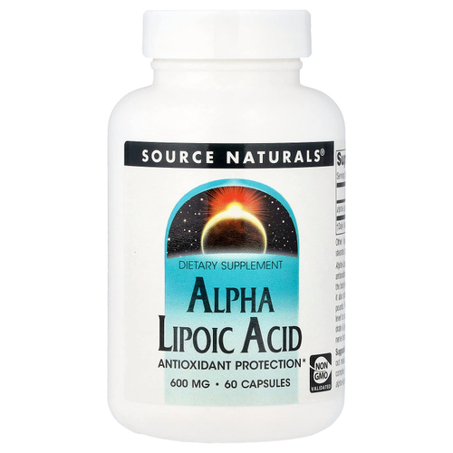 Source Naturals, Альфа-липоевая кислота, 600 мг, 60 капсул