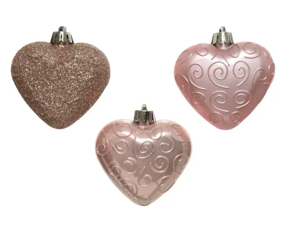 Набор игрушек Сердце любви 6 шт., нежно-розовый, Kaemingk (028017)