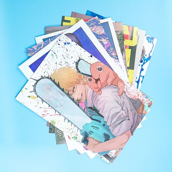 Набор постеров "Человек-бензопила", Chainsaw Man, 8 шт, 42х29см
