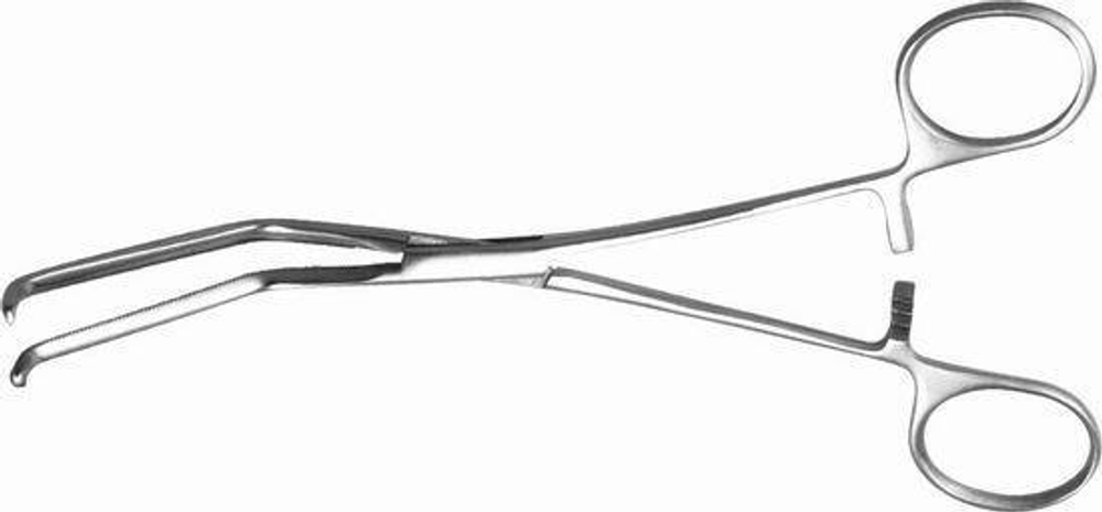 ТМ- З-104 Зажим сосуд.эласт.зубч.с фиксац. (по Сатинскому) 4, 180 мм (НОВОЕ ИСПОЛНЕНИЕ)