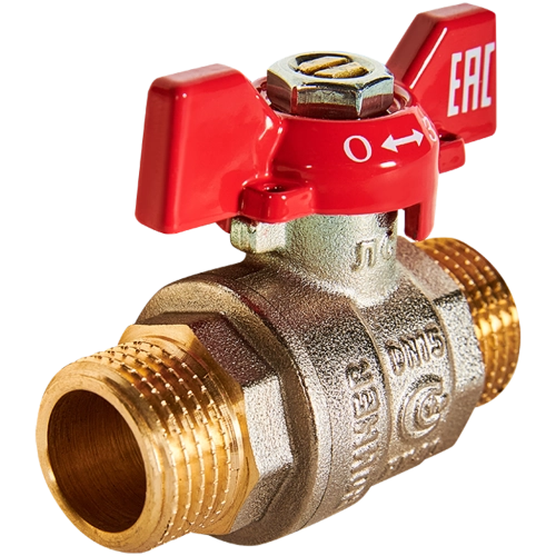 Rommer шаровой кран 1 1/4" НР/НР, ручка бабочка RBV-0007-0410232