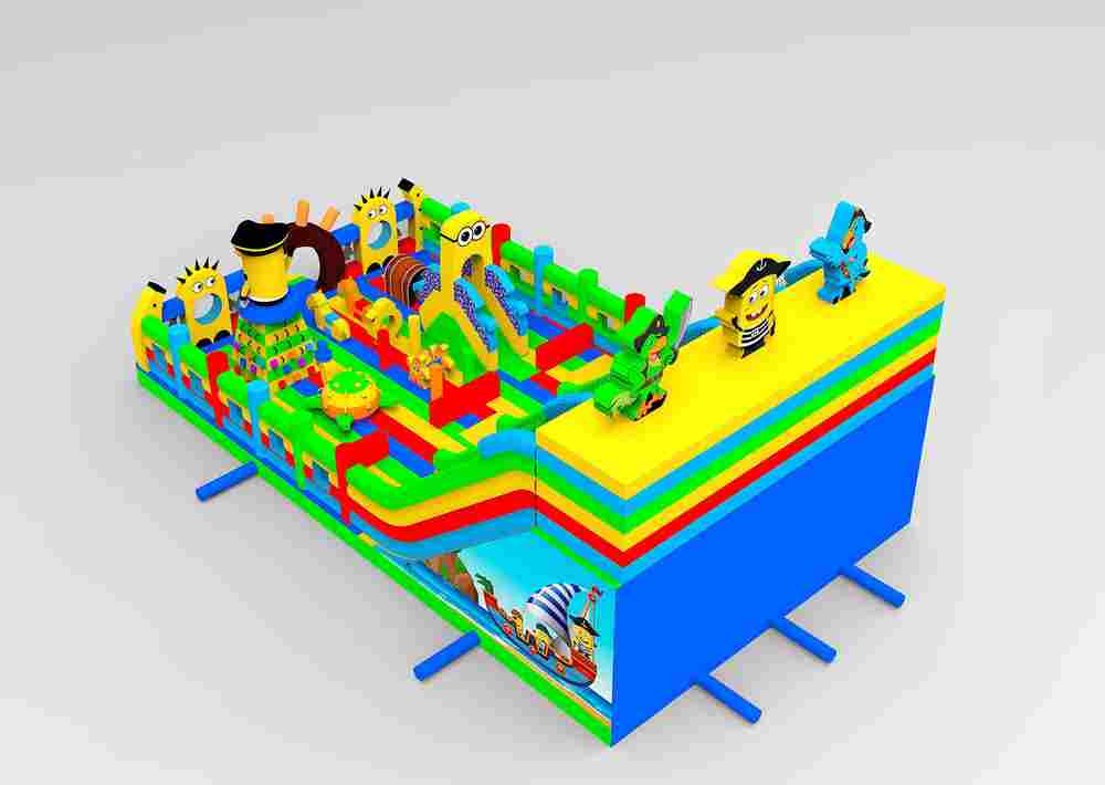 Коммерческий надувной батут «Приключения Мульти-Пульти», 17х9х8 м