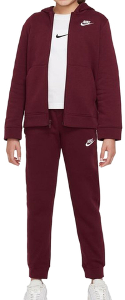 Костюм теннисный Nike Boys NSW Track Suit BF Core - dark beetroot/dark beetroot/white