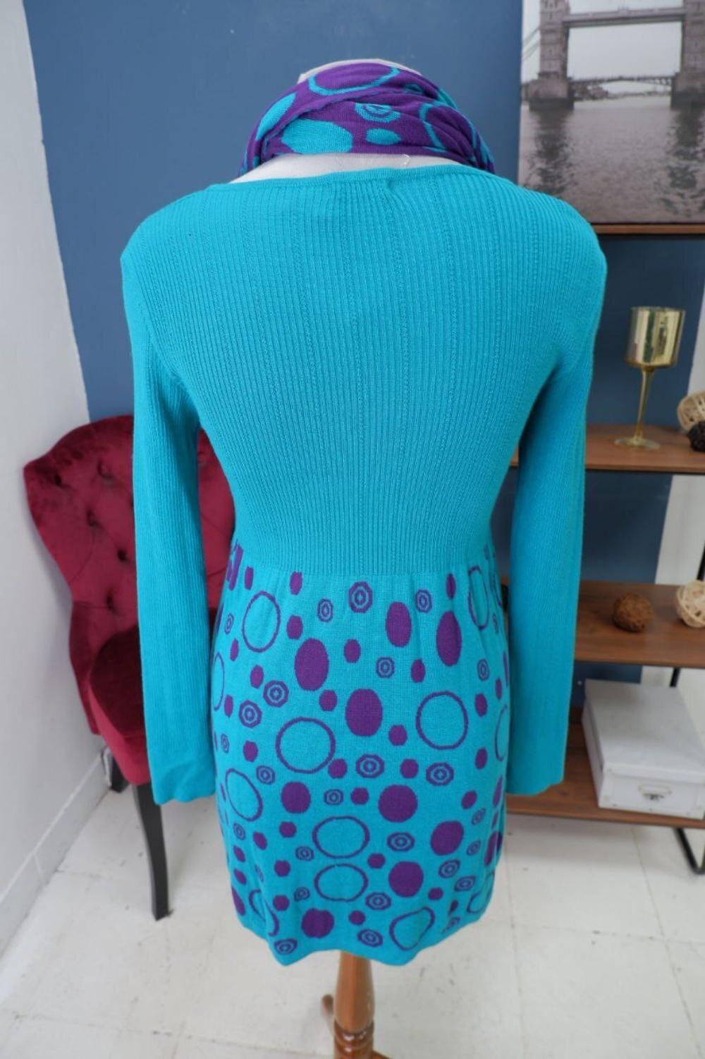 Платье Real с шарфом 44 размер