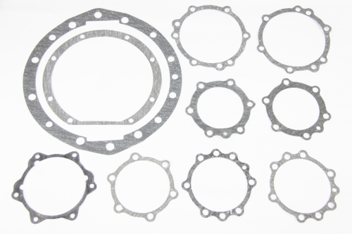 Набор прокладок редуктора заднего, среднего, переднего моста УРАЛ 4320 нов. обр. (7 наим., редуктор:15 отв.) паронит 0,6мм. (Состав: 4320/375-2402001-6Н, 55571-2402142) (Москва) ( ОЕ 04-06-211 )
