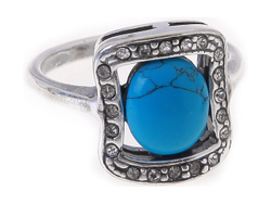 "Сафари" кольцо в серебряном покрытии из коллекции "Самоцветы" от Jenavi