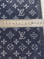 Джинс жаккард синий, буквы VL BST3848