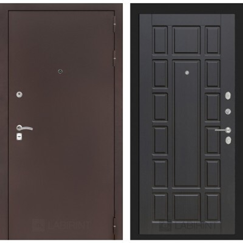Дверь входная Лабиринт CLASSIC антик медный 12 - Венге металлическая
