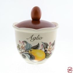 Банка для хранения чеснока NUOVA CER Лимоны 13см