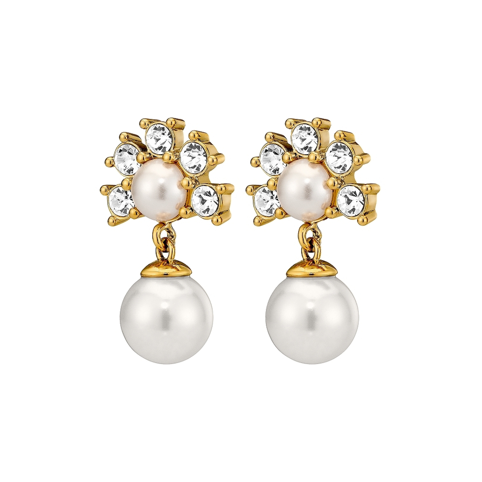 Серьги Dyrberg Kern VERONICA SG CRYSTAL /WHITE PEARL 450109