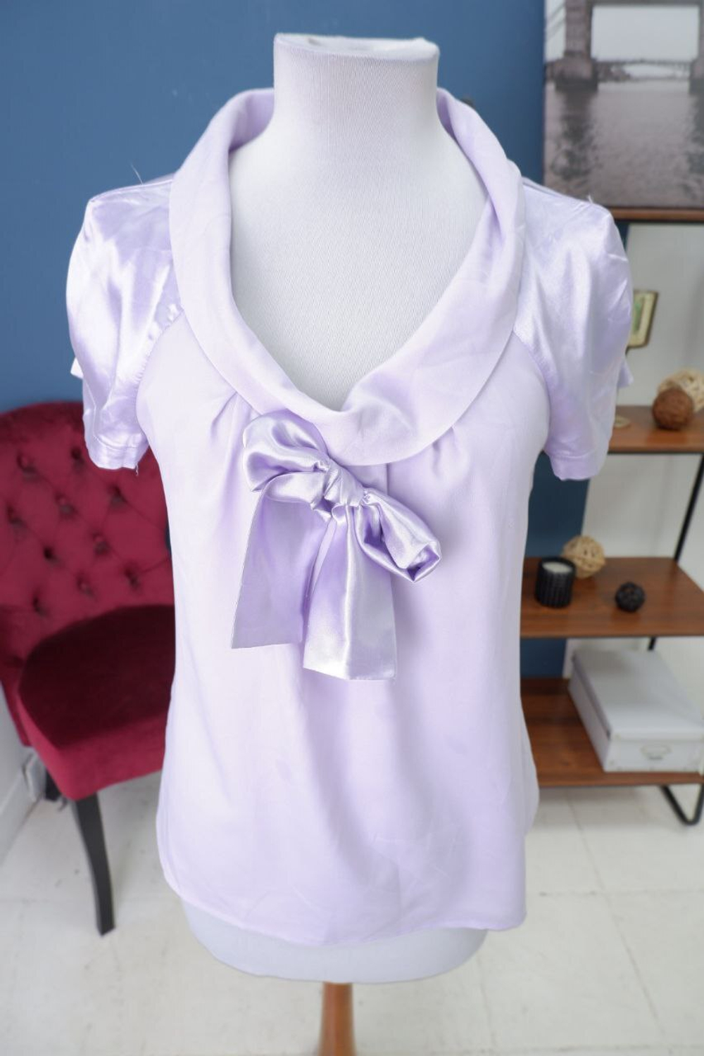 Блузка Zarina лавандового цвета 48 размер