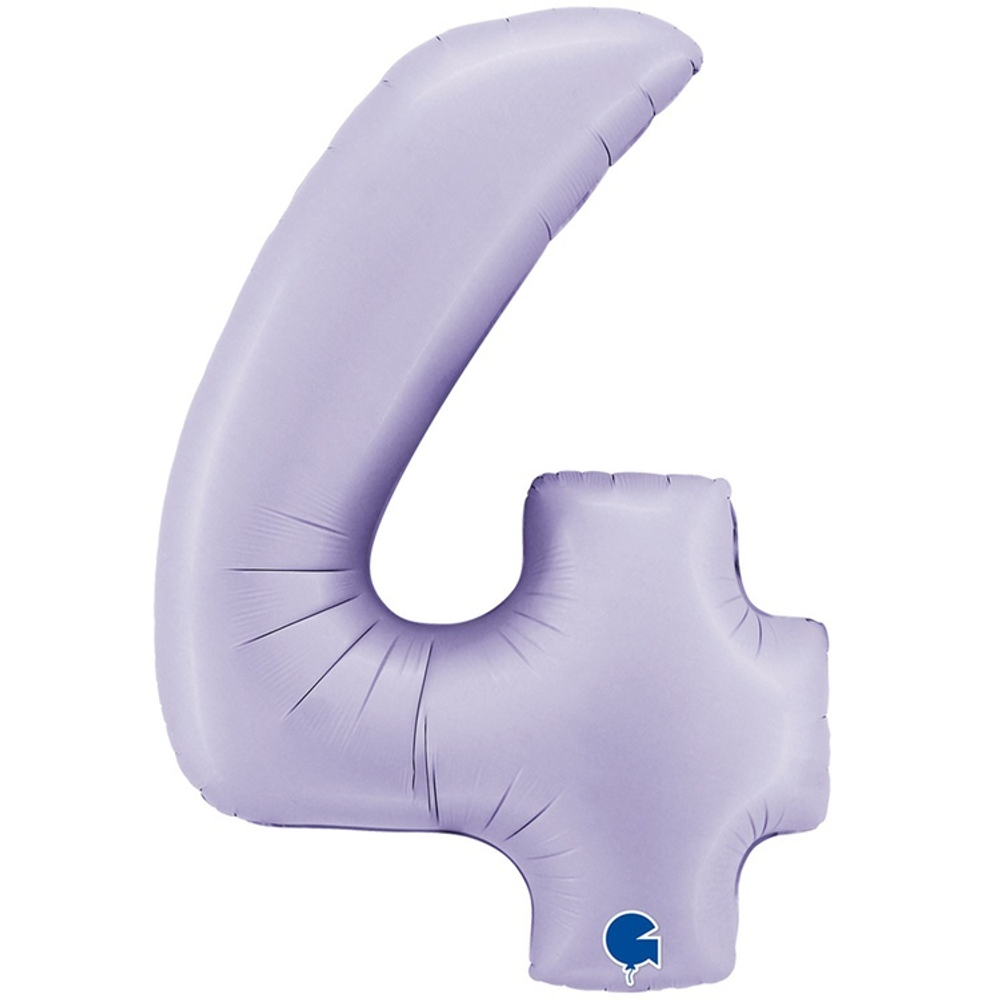 Шар ЦИФРА 4 Сатин Lilac 40" 102 см