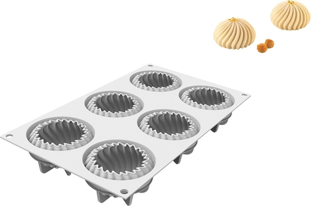 Форма для запекания Silikomart Wave, круглая, силикон, 7,3 см