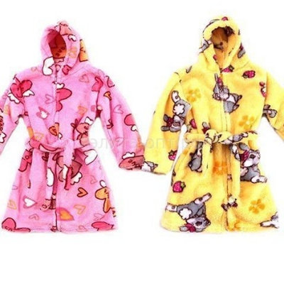 Халат детский "Велсофт" на запах с капюшоном (24)